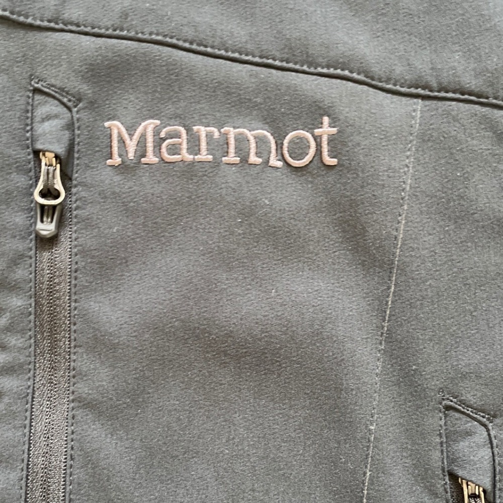 Marmot M3 Softshell Jacket Mens Large Black Great Basin Team 5 Hooded Full Zip - Picture 5 of 10